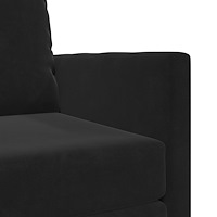 vidaXL Golvsängsoffa 2-i-1 Svart 74x77x81 cm Sammet