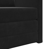 vidaXL Golvsängsoffa 2-i-1 Svart 74x77x81 cm Sammet