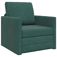 vidaXL Golvsängsoffa 2-i-1 Mörkgrön 74x77x81 cm Sammet