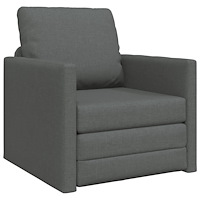 vidaXL Golvsängsoffa 2-i-1 Mörkgrå 74x77x81 cm Tyg
