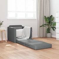 vidaXL Golvsängsoffa 2-i-1 Mörkgrå 74x77x81 cm Tyg
