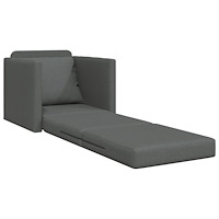 vidaXL Golvsängsoffa 2-i-1 Mörkgrå 74x77x81 cm Tyg