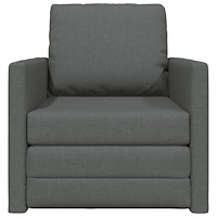 vidaXL Golvsängsoffa 2-i-1 Mörkgrå 74x77x81 cm Tyg