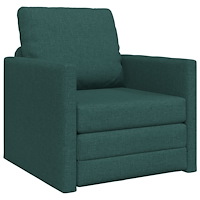 vidaXL Golvsängssoffa 2-i-1 Mörkgrön 74x77x81 cm Tyg