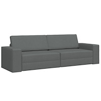 vidaXL Golvsängsoffa 2-i-1 Mörkgrå 245x150x60.5 cm Tyg