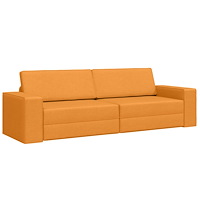 vidaXL Golvsängsoffa 2-i-1 Mörkgul 245x150x60.5 cm Tyg