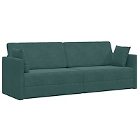 vidaXL Golvsängsoffa 2-i-1 Mörkgrön 213x144x60 cm