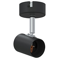 vidaXL takspotlight 1-vägs justerbar svart E27