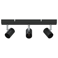 vidaXL Takspotlight 3 Vägar Justerbar Svart E27