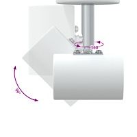 vidaXL Takspotlight 4 Vägs Justerbar Vit E27