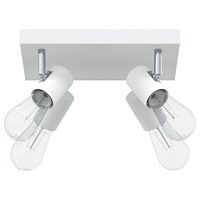 vidaXL Takspotlight 4 Vägs Justerbar Vit E27