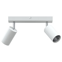 vidaXL takspotlight 2-vägs justerbar vit GU10