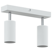 vidaXL takspotlight 2-vägs justerbar vit GU10