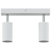 vidaXL takspotlight 2-vägs justerbar vit GU10