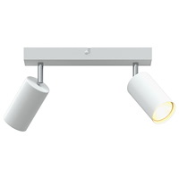 vidaXL takspotlight 2-vägs justerbar vit GU10