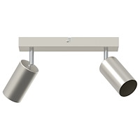 vidaXL takspotlight 2-vägs justerbar borstad nickel GU10