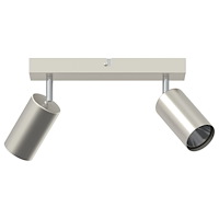 vidaXL takspotlight 2-vägs justerbar borstad nickel GU10