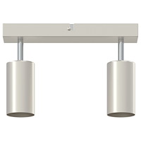 vidaXL takspotlight 2-vägs justerbar borstad nickel GU10