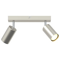 vidaXL takspotlight 2-vägs justerbar borstad nickel GU10