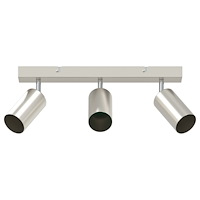 vidaXL Takspotlight 3-vägs justerbar borstad nickel GU10