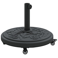 vidaXL Parasollfot med hjul för Ø38-48 mm poler 13 kg rund