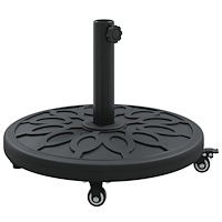 vidaXL Parasolbas med hjul för Ø38-48 mm stolpar 13 kg Rund