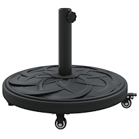 vidaXL Parasolbas med hjul för Ø38-48 mm stolpar 13 kg Rund