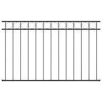 vidaXL Stängselpanel Grå 1,7x0,8 m Stål