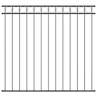 vidaXL Grått Stål Staketpanel 1.7x1.5 m