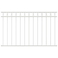 vidaXL Staketpanel Vit 1,7x0,8 m Stål