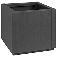 vidaXL Trädgårdsplanterare Mörkgrå 36x36x35 cm i PP