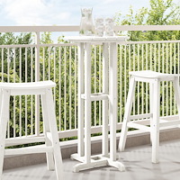 vidaXL Bar Table Vit 55x55x107 cm HDPE