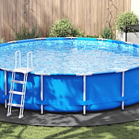 vidaXL Runt Poolöverdrag Ljusgrå Plast Ø 610 cm Poolöverdrag Rund