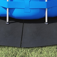 vidaXL Runt Poolöverdrag Svart Polyeten Ø 244 cm Vattentåligt