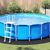 vidaXL Runda Poolöverdrag Svart Polyeten Ø 396 cm Hållbart