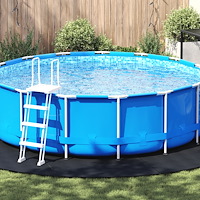 vidaXL Runt Poolöverdrag Svart Plast Ø 500 cm Poolöverdrag Rund
