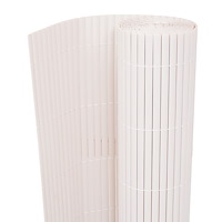 vidaXL Trädgårdsgärdsgård Dubbel-Sidig PVC 150x300 cm Vit