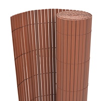 vidaXL Trädgårdszaun Dubbel-Sidig Brun 1.5x3 m PVC