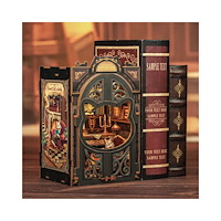 Cutebee Miniature Book Nook: Count Cat's Study
