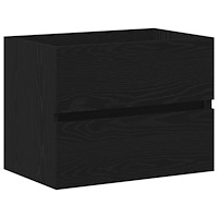 vidaXL Handfatsskåp Svart Ek 60 x 38.5 x 45 cm Konstruerat trä