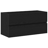 vidaXL Handfatsskåp Svart Ek 90 x 38.5 x 45 cm Konstruerat trä