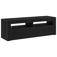 vidaXL TV-bänk med LED svart ek 120x35x40 cm konstruerat trä