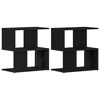 vidaXL Sängbord 2 st svart ek 50x30x51,5 cm konstruerat trä