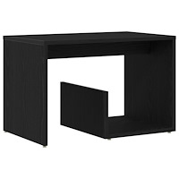 vidaXL Sidobord svart ek 59x36x38 cm konstruerat trä