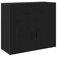 vidaXL Sideboard svart ek 80x33x70 cm konstruerat trä