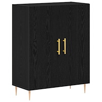 vidaXL Sideboard svart ek 69,5x34x90 cm konstruerat trä