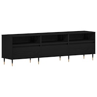 vidaXL TV-bänk svart ek 150x30x44,5 cm konstruerat trä