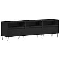 vidaXL TV-bänk svart ek 150x30x44,5 cm konstruerat trä