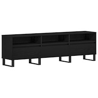 vidaXL TV-bänk svart ek 150x30x44,5 cm konstruerat trä