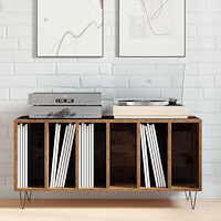 vidaXL Skåp för vinylskivor artisan ek 100x38x48 cm konstruerat trä
